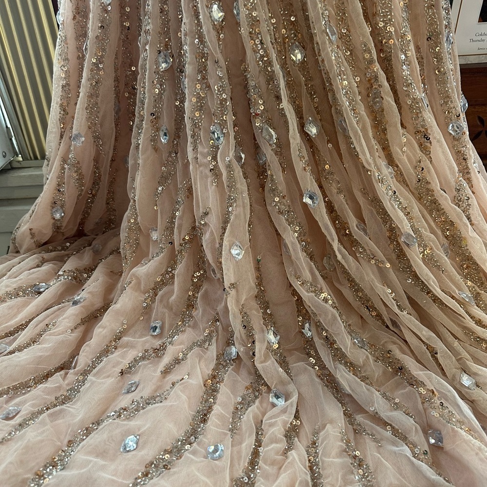 (✔️#39/51/41/46❤️ BNWT Mac Duggal Sequin Tulle sleeveless formal gown - Picture 12 of 16